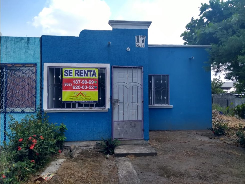 CASA EN RENTA EN BUENOS AIRES TAPACHULA 2,500 MXN