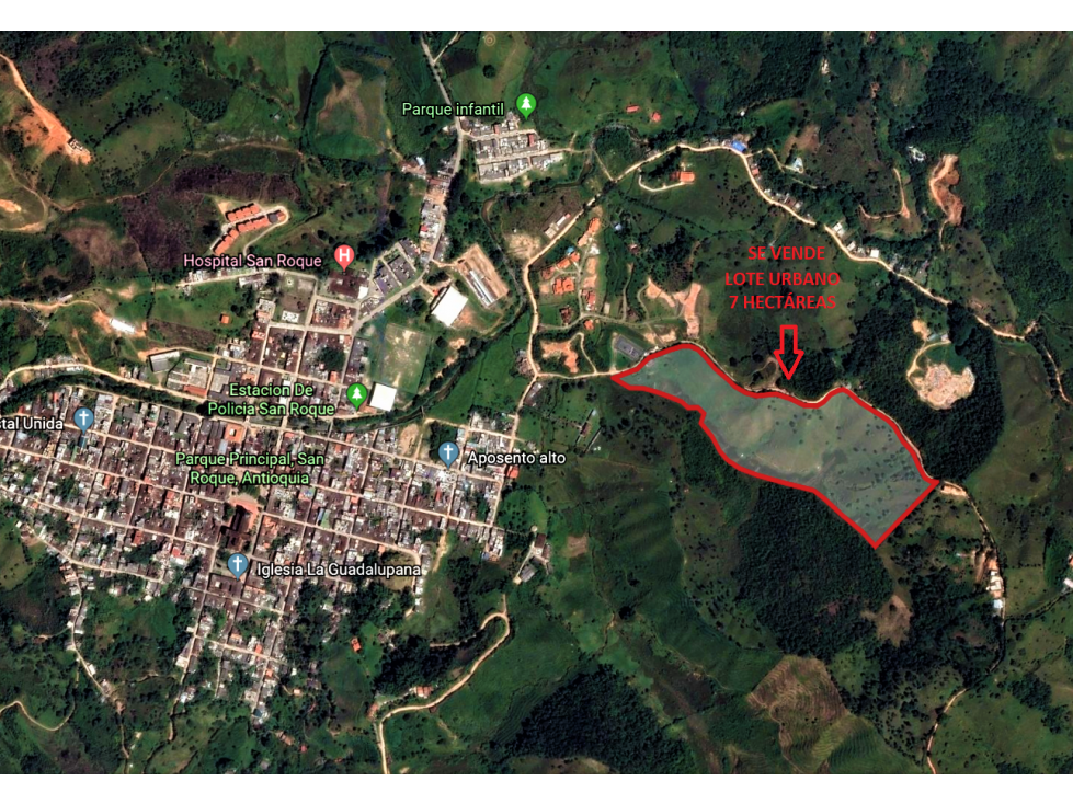 LOTE URBANO DE 7 HECTAREAS EN SAN ROQUE ANTIOQUIA