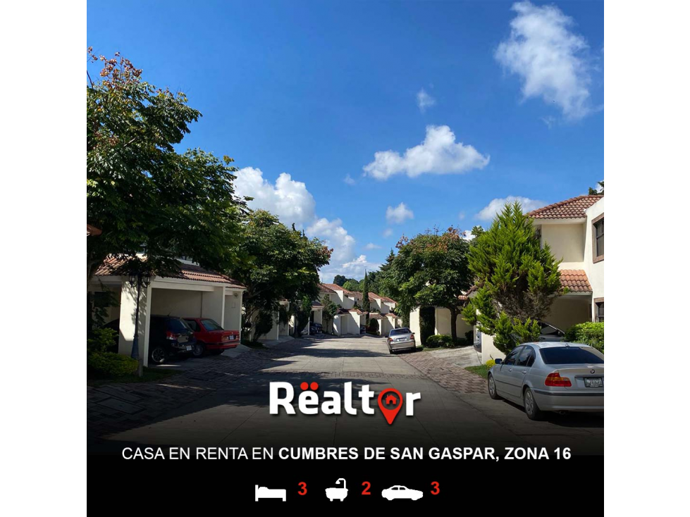Casa en Renta en Cumbres de San Gaspar, Zona 16 US1,799 USD