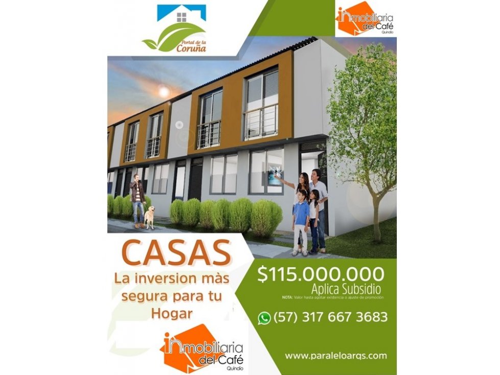 Venta casas nuevas en el sur de Armenia Quindio 115.000.000 COP