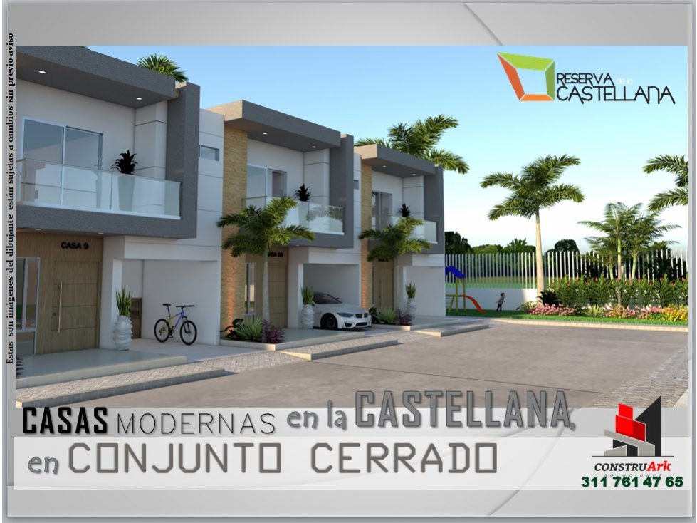 Casas en conjunto cerrado en Castellana